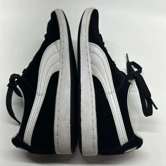 Puma Super Suede Eco Sneakers Lace Up Athletic Shoes Black White Womens Size 8.5 - Picture 7 of 10